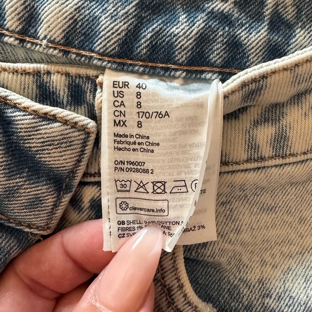 H&M Women’s Light Wash Straight Jeans, Women’s 8 - Picture 5 of 5